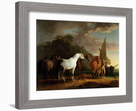 Gulliver Taking His Final Leave of the Land of the Houyhnhnms, c.1769-Sawrey Gilpin-Framed Giclee Print