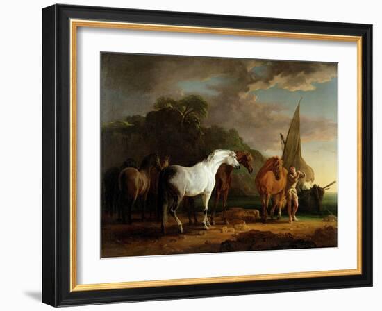 Gulliver Taking His Final Leave of the Land of the Houyhnhnms, c.1769-Sawrey Gilpin-Framed Giclee Print