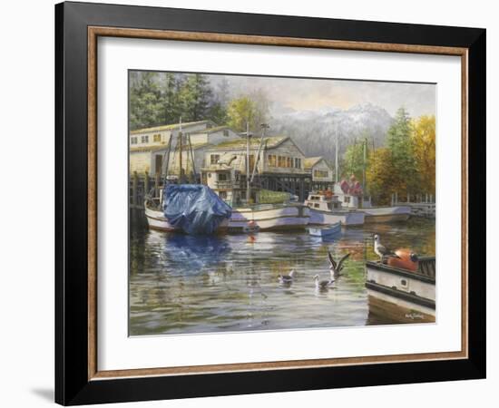 Gulls at the Marina-Nicky Boehme-Framed Giclee Print