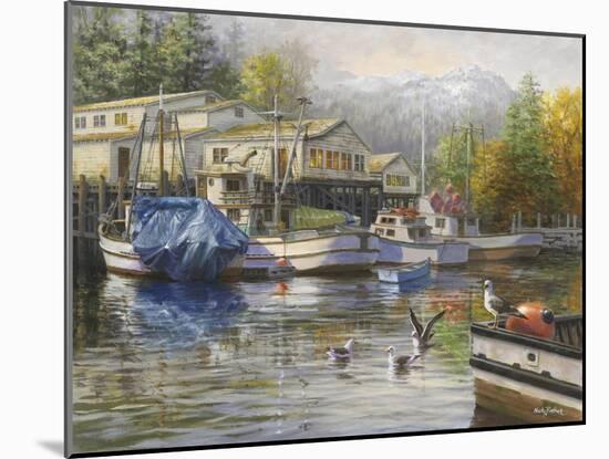 Gulls at the Marina-Nicky Boehme-Mounted Giclee Print