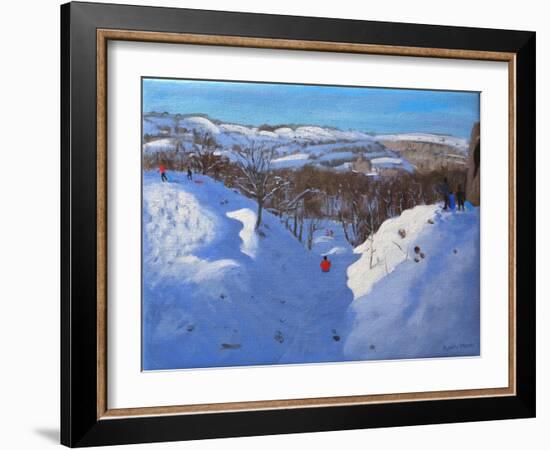 Gully, Black Rocks, Derbyshire, 2009-Andrew Macara-Framed Giclee Print