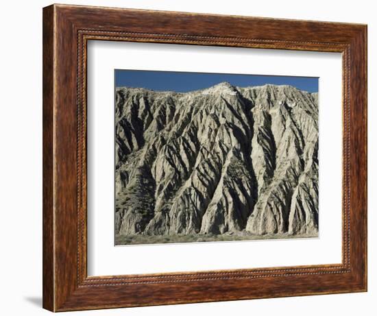 Gully Erosion in Thick Gravel Terrace, Wildrose Canyon, Death Valley, California, USA-Tony Waltham-Framed Photographic Print