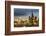 Gum Department Store and Onion Domes of St. Basil's Cathedral in Red Square Illuminated at Night-Martin Child-Framed Photographic Print