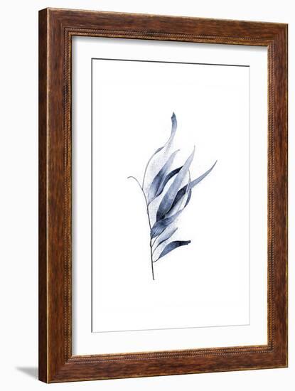 Gum Leaves Navy-Urban Epiphany-Framed Art Print