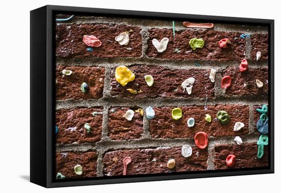 Gum Wall At Pike Place Market, Public Market Overlooking Elliott Bay Waterfront In Seattle, WA-Justin Bailie-Framed Premier Image Canvas