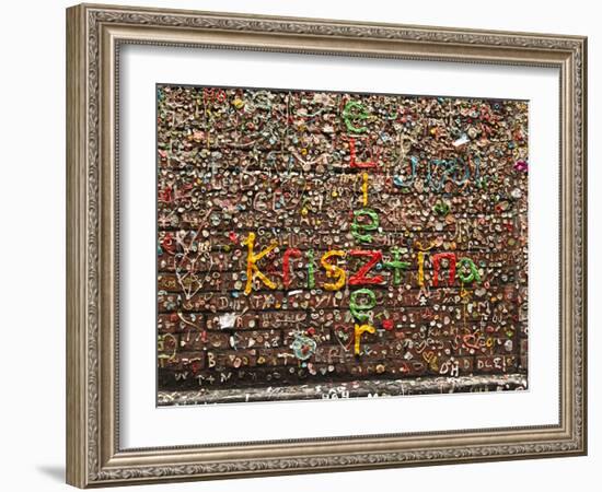 Gum Wall at Pike's Place Market in Seattle, Washington, Usa-Michele Westmorland-Framed Photographic Print
