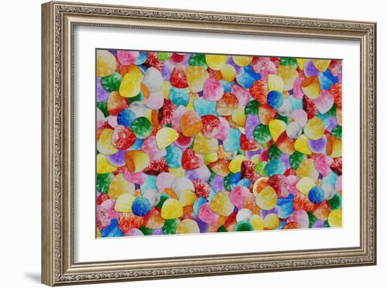 Gummie Drops Collage 1-Megan Aroon Duncanson-Framed Giclee Print