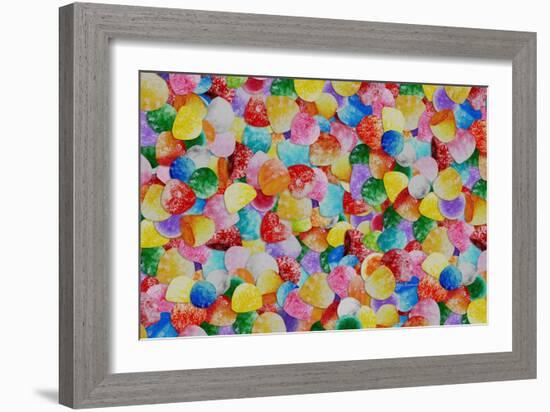 Gummie Drops Collage 1-Megan Aroon Duncanson-Framed Giclee Print