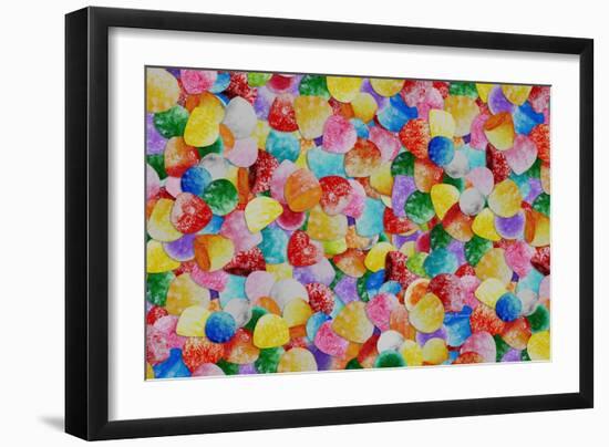 Gummie Drops Collage 1-Megan Aroon Duncanson-Framed Giclee Print