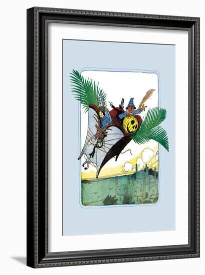 Gump is Flying-John R. Neill-Framed Art Print