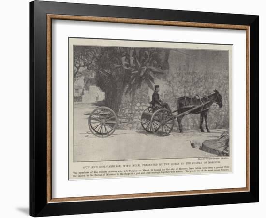 Gun and Gun-Carriage, with Mule, Presented by the Queen to the Sultan of Morocco-null-Framed Giclee Print