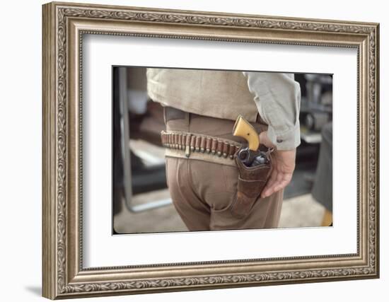 Gun and Holster Belonging to Actor John Wayne During Filming of Western Movie "The Undefeated"-John Dominis-Framed Photographic Print