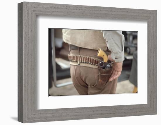 Gun and Holster Belonging to Actor John Wayne During Filming of Western Movie "The Undefeated"-John Dominis-Framed Photographic Print