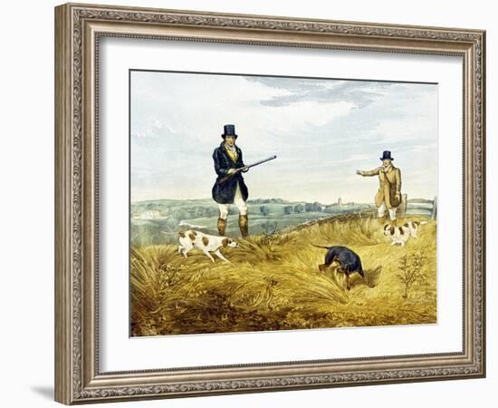 Gun and Loader, Plate from 'Partridge Shooting', Engraved by Joseph Clayton Bentley (1809-51) 1794-Henry Thomas Alken-Framed Giclee Print