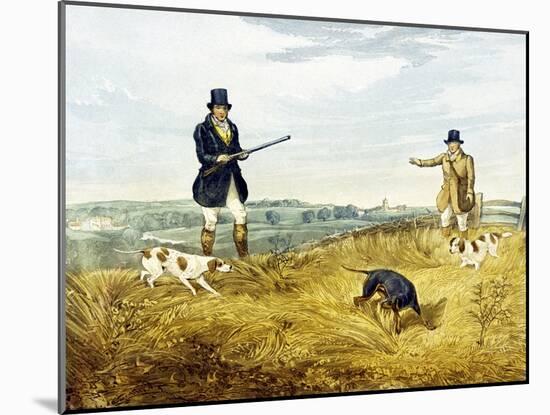 Gun and Loader, Plate from 'Partridge Shooting', Engraved by Joseph Clayton Bentley (1809-51) 1794-Henry Thomas Alken-Mounted Giclee Print