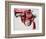 Gun, c.1981-82 (black and red on white)-Andy Warhol-Framed Art Print