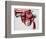 Gun, c.1981-82 (black and red on white)-Andy Warhol-Framed Art Print