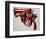 Gun, c.1981-82 (black and red on white)-Andy Warhol-Framed Giclee Print