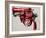 Gun, c.1981-82 (black and red on white)-Andy Warhol-Framed Art Print