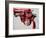 Gun, c.1981-82 (black and red on white)-Andy Warhol-Framed Art Print