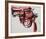 Gun, c. 1981-82 (black and red on white)-Andy Warhol-Framed Art Print