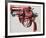 Gun, c. 1981-82 (black and red on white)-Andy Warhol-Framed Art Print