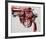 Gun, c. 1981-82 (black and red on white)-Andy Warhol-Framed Art Print