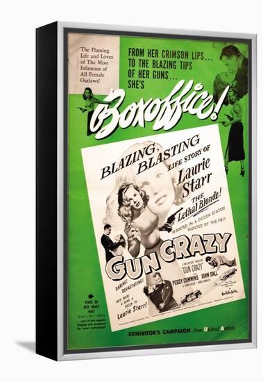 Gun Crazy, 1949-null-Framed Stretched Canvas