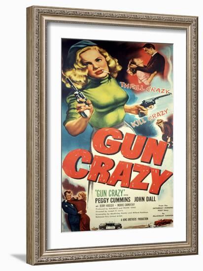 Gun Crazy, Berry Kroeger, Peggy Cummins, John Dall, 1950-null-Framed Art Print