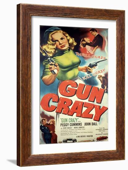 Gun Crazy, Berry Kroeger, Peggy Cummins, John Dall, 1950-null-Framed Art Print