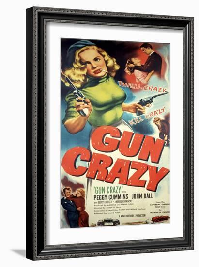 Gun Crazy, Berry Kroeger, Peggy Cummins, John Dall, 1950-null-Framed Art Print