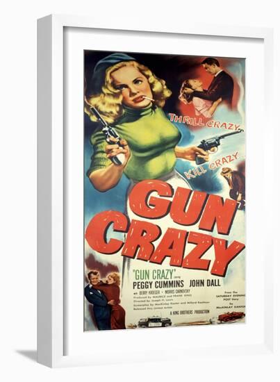 Gun Crazy, Berry Kroeger, Peggy Cummins, John Dall, 1950-null-Framed Premium Giclee Print