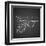 Gun Doodle on Black Background-Alisa Foytik-Framed Art Print