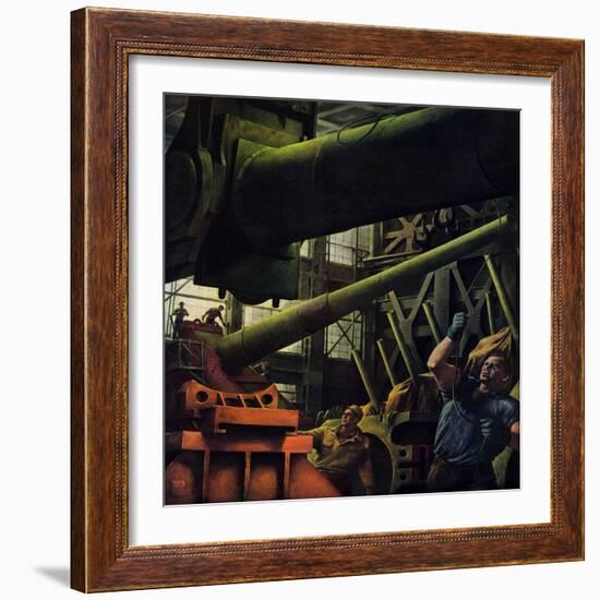 "Gun Factory," November 18, 1944-Robert Riggs-Framed Giclee Print