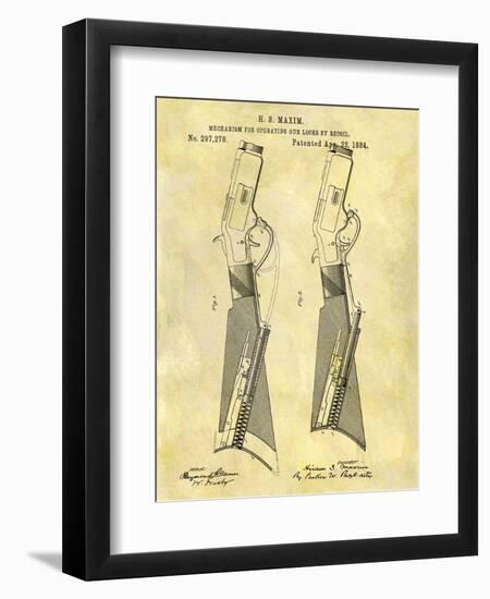 Gun Lock Recoil, 1884-Dan Sproul-Framed Art Print