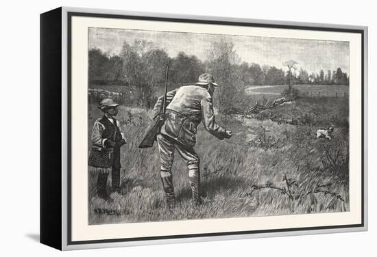 Gun Shy Drawn A. B. Frost, 1880, USA-null-Framed Premier Image Canvas