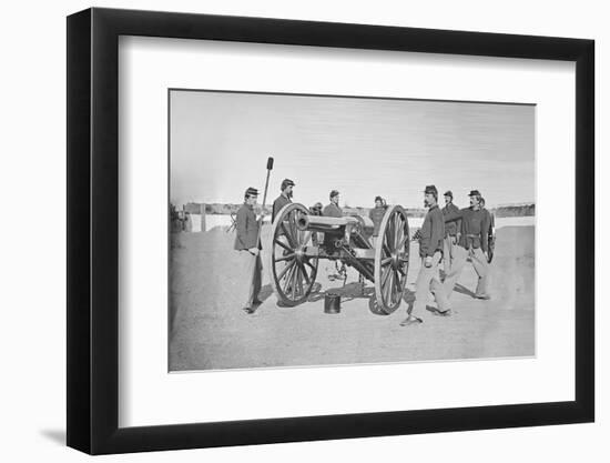 Gun Squad at Artillery Drill During American Civil War-Stocktrek Images-Framed Photographic Print