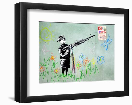 Gun-Banksy-Framed Giclee Print