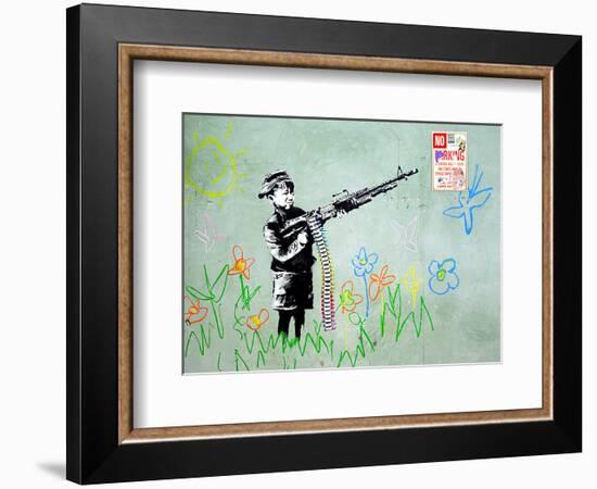 Gun-Banksy-Framed Giclee Print