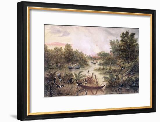 Gunboat Diplomacy, 1877-Lt. A. Middlemass-Framed Giclee Print