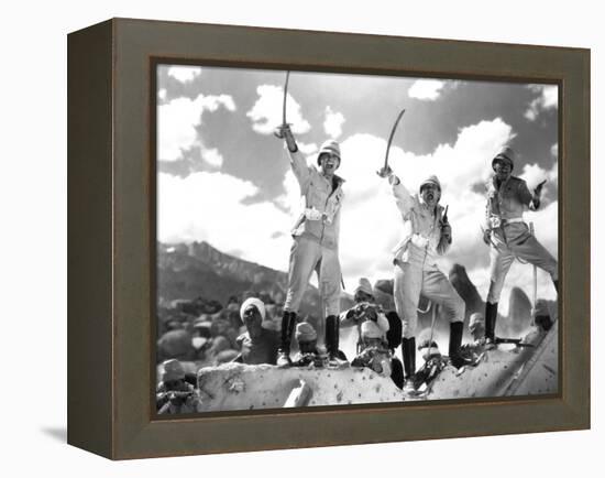 Gunga Din, Cary Grant, Victor McLaglen, Douglas Fairbanks Jr., 1939-null-Framed Stretched Canvas