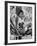 Gunhild Larking, Sweden's Entry for High Jump, Nervously Awaiting Turn to Compete at Olympic Games-George Silk-Framed Premium Photographic Print