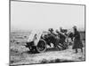 Gunners Manhandling a Trench Gun into a New Position on the Somme During World War I-Robert Hunt-Mounted Photographic Print