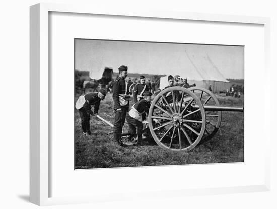 Gunners of Field Artillery Drilling with a 12 Pounder, 1895-Gregory & Co-Framed Giclee Print