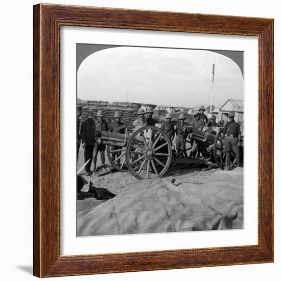 Guns and Stores Captured from the Turks, Palestine, World War I, 1915-1918-null-Framed Photographic Print