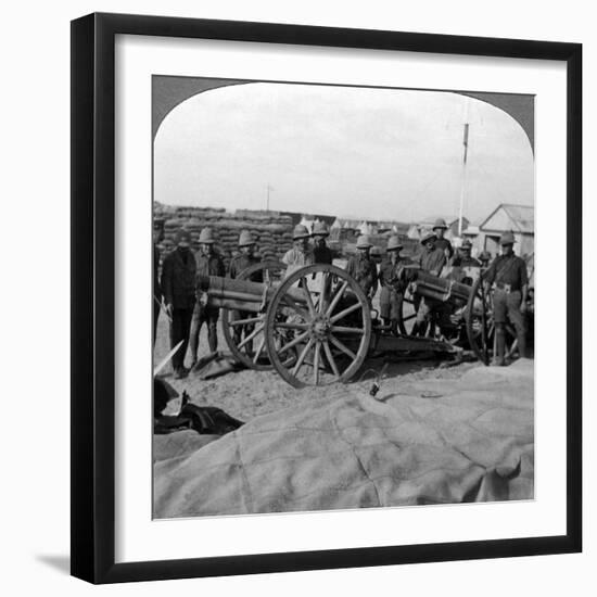 Guns and Stores Captured from the Turks, Palestine, World War I, 1915-1918-null-Framed Photographic Print