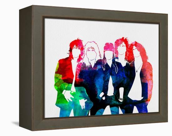 Guns N' Roses Watercolor-Lana Feldman-Framed Stretched Canvas