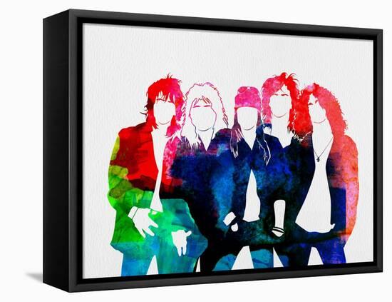 Guns N' Roses Watercolor-Lana Feldman-Framed Stretched Canvas