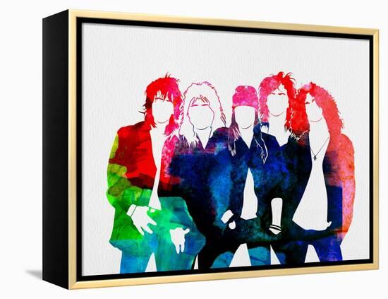 Guns N' Roses Watercolor-Lana Feldman-Framed Stretched Canvas