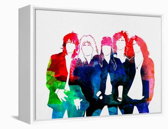 Guns N' Roses Watercolor-Lana Feldman-Framed Stretched Canvas